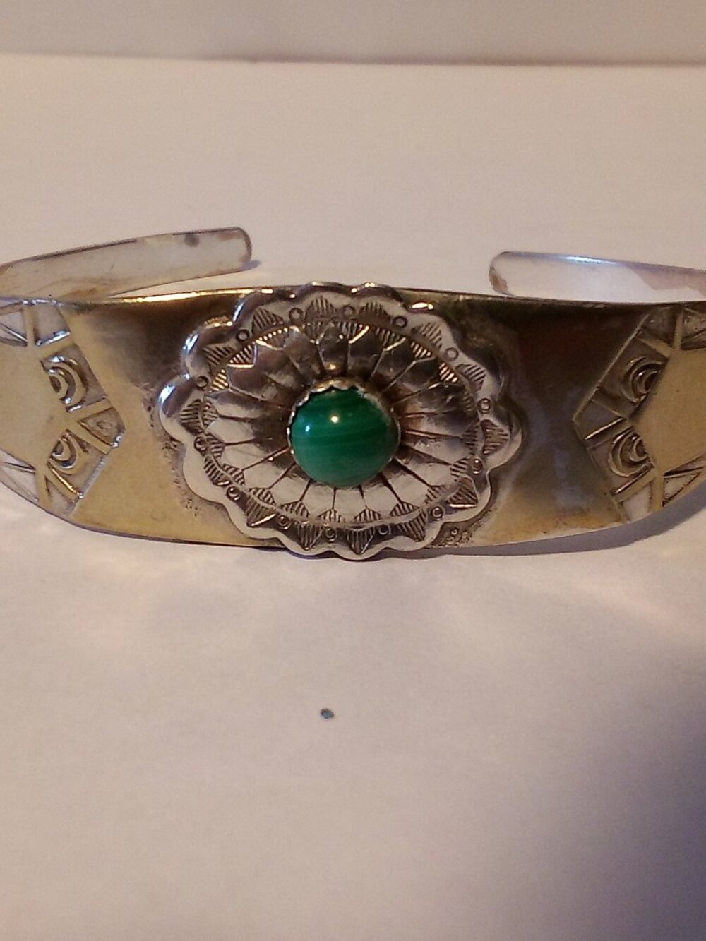 Sterling and Silver plate Turquoise Cuff Bracelet